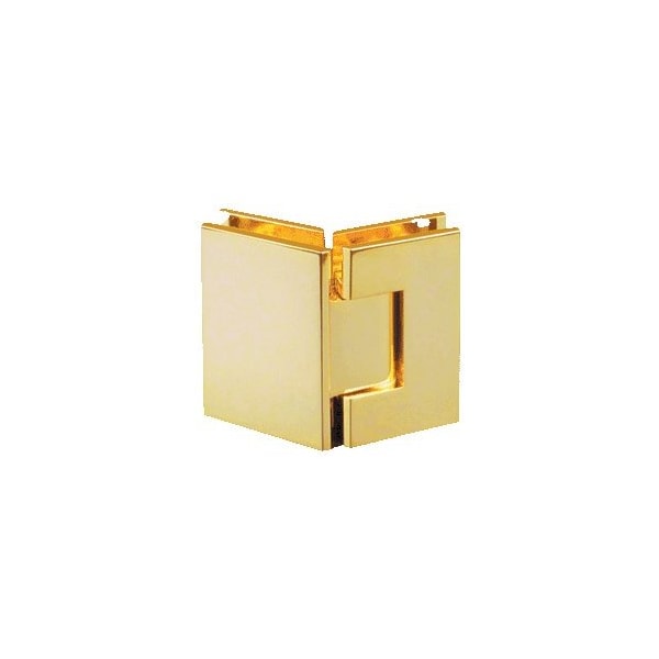 Cr Laurence Unlacquered Brass Vienna 045 Series 135 Degree Glass-to-Glass Hinge V1E045ULBR - main